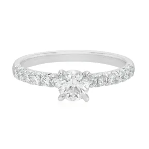Celebrations 18ct White Gold Round Cut 1.00 Carat tw Lab Grown Certified Diamond Ring