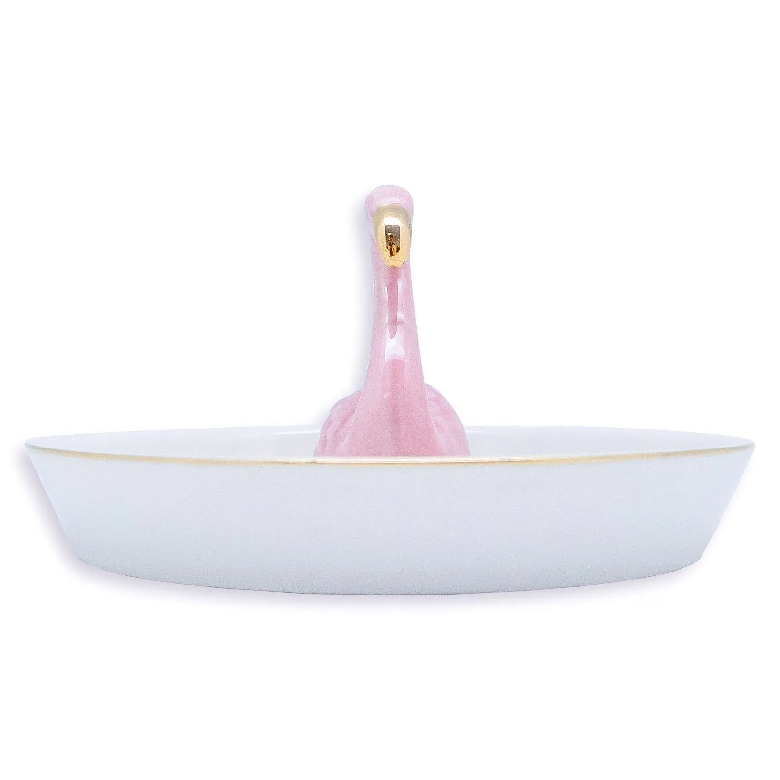 Ceramic Pink Flamingo Jewelry Dish