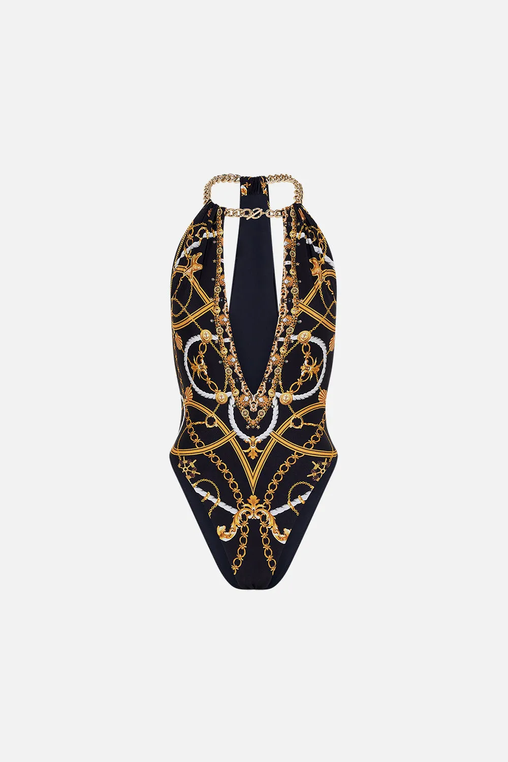 CHAIN NECK PLUNGE ONE PIECE COAST TO COAST