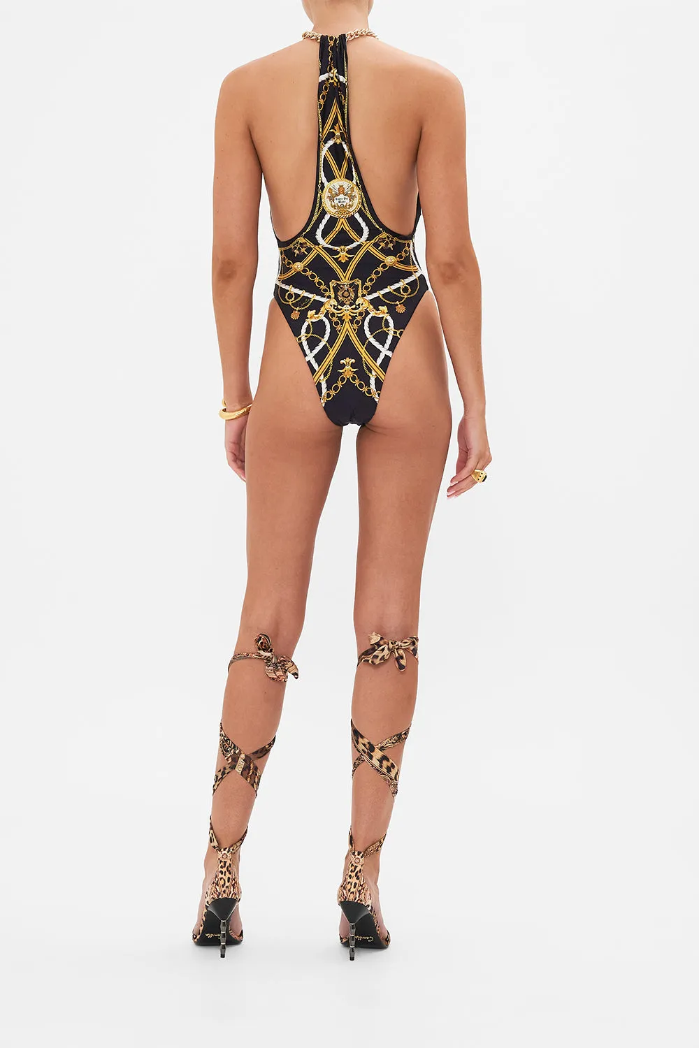CHAIN NECK PLUNGE ONE PIECE COAST TO COAST
