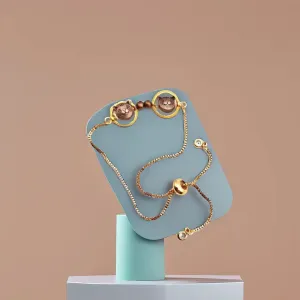 Charming Kitty Adjustable Gold-Plated Bracelet