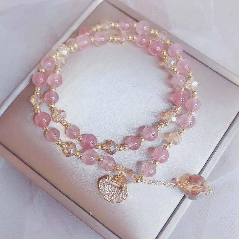 Charming Natural Stone Charm Beaded Wrap Bracelets