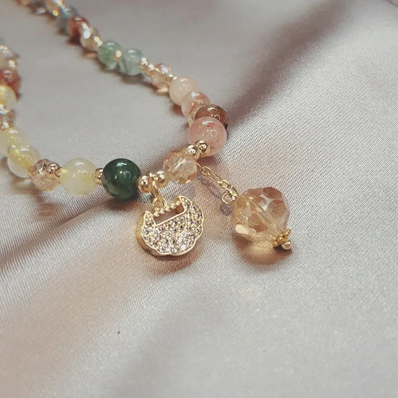Charming Natural Stone Charm Beaded Wrap Bracelets