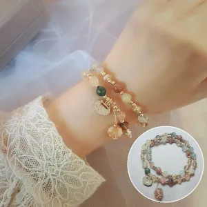 Charming Natural Stone Charm Beaded Wrap Bracelets