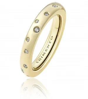 Chimento Forever 18ct Yellow Gold Diamond Adjustable Size-Fit Slim Ring