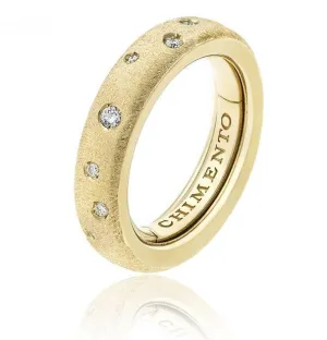 Chimento Forever Matte 18ct Yellow Gold Diamond Adjustable Size-Fit Medium Ring