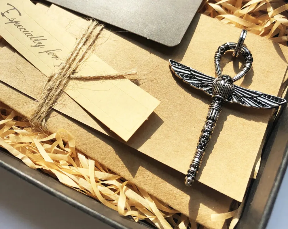 Cross of Life Ankh & Scarab Necklace