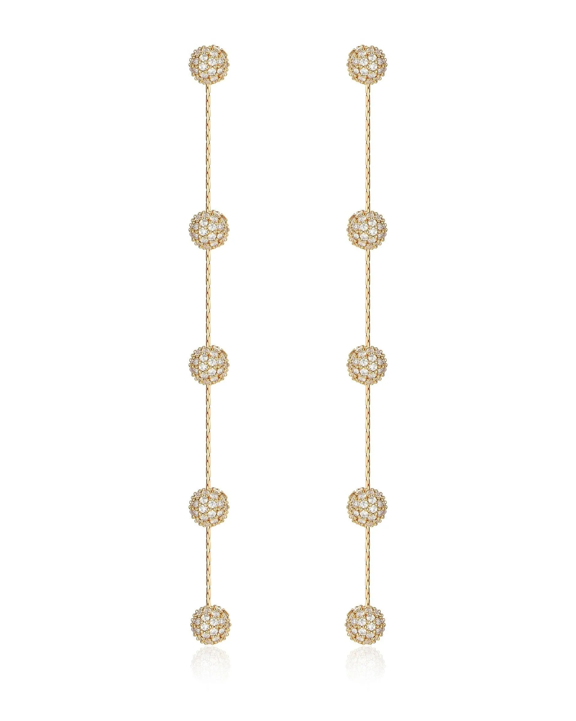 Crystal Ball Drop Earrings