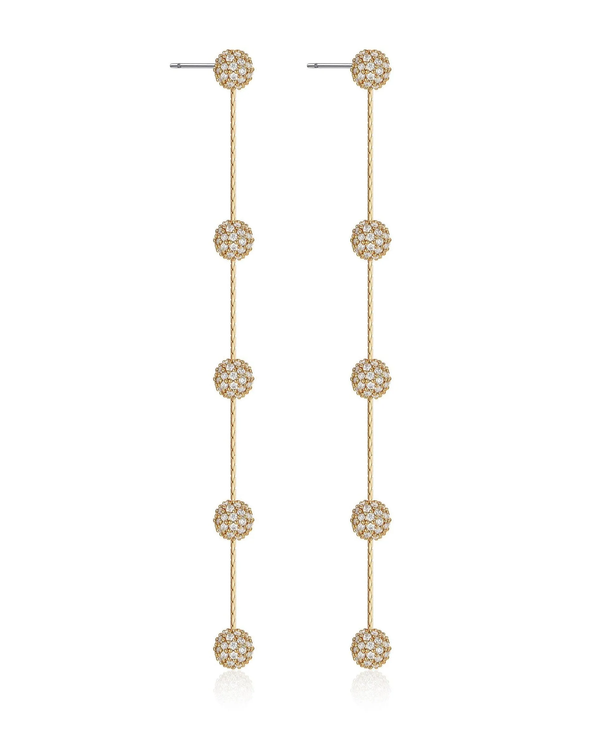 Crystal Ball Drop Earrings