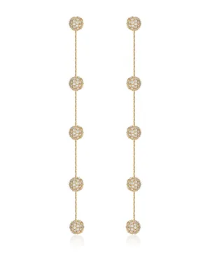 Crystal Ball Drop Earrings