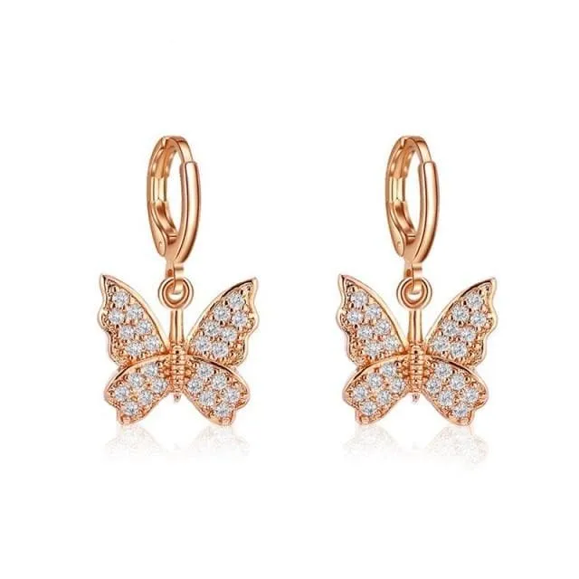 CRYSTAL BUTTERFLY PENDANT JEWELRIES