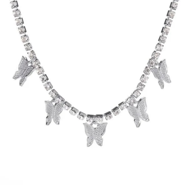CRYSTAL BUTTERFLY PENDANT JEWELRIES