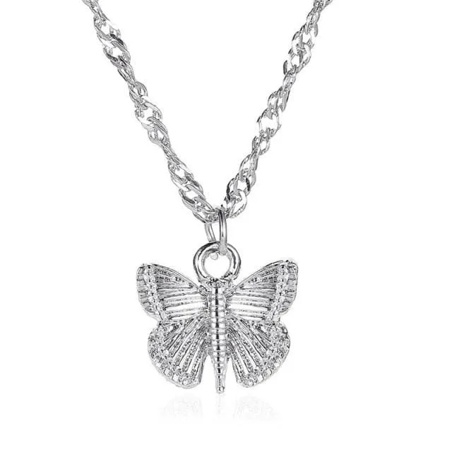 CRYSTAL BUTTERFLY PENDANT JEWELRIES