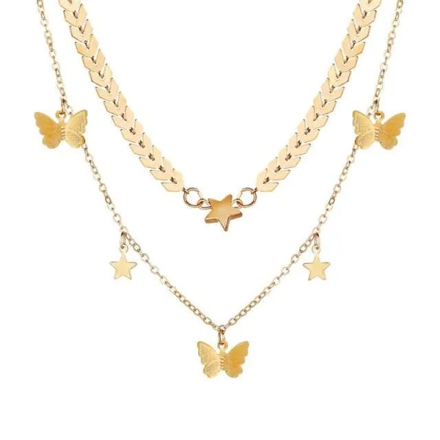CRYSTAL BUTTERFLY PENDANT JEWELRIES