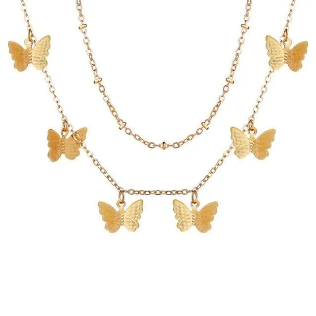CRYSTAL BUTTERFLY PENDANT JEWELRIES