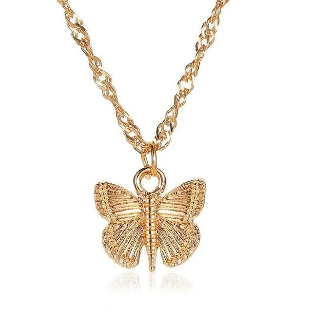 CRYSTAL BUTTERFLY PENDANT JEWELRIES