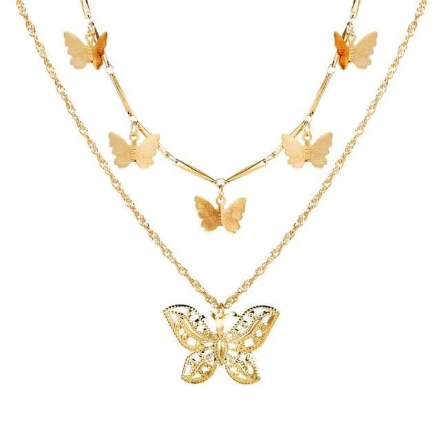 CRYSTAL BUTTERFLY PENDANT JEWELRIES