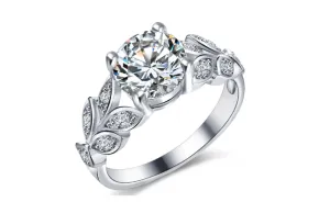 Crystal Flower Bague Bijoux Wedding Ring For Women