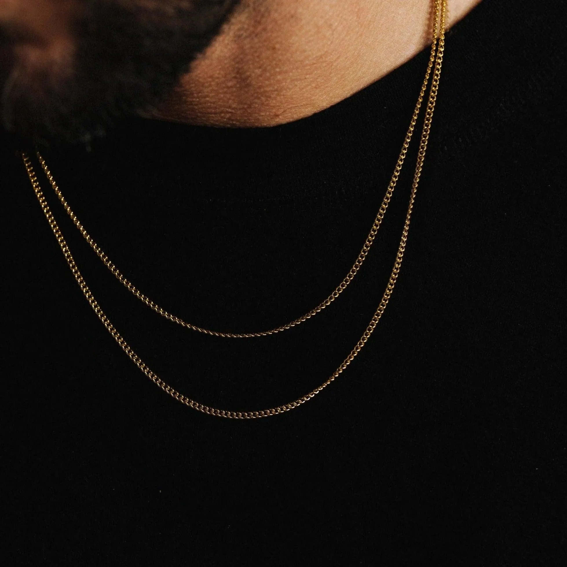 Cuban Link Chain Stack (3mm) - Gold