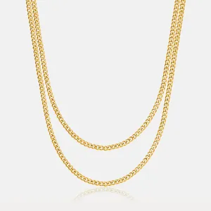 Cuban Link Chain Stack (3mm) - Gold