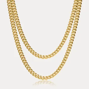Cuban Link Chain Stack (6mm) - Gold