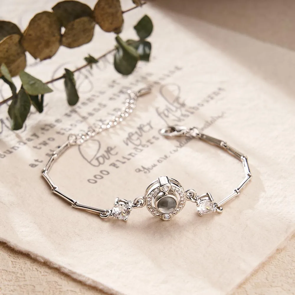 Custom Projection Bracelet Diamond Unique Chain Girl Gift