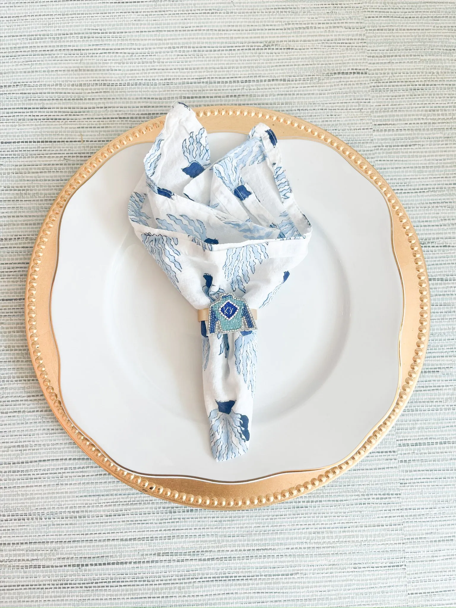Derby Custom Beaded Napkin Rings