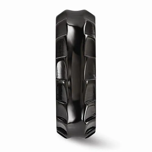 Edward Mirell Black Ti Polished Faceted Edges - 8mm