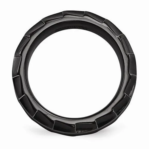 Edward Mirell Black Ti Polished Faceted Edges - 8mm