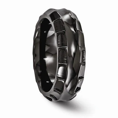 Edward Mirell Black Ti Polished Faceted Edges - 8mm