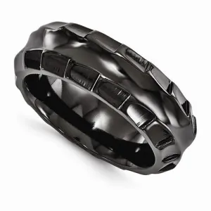 Edward Mirell Black Ti Polished Faceted Edges - 8mm
