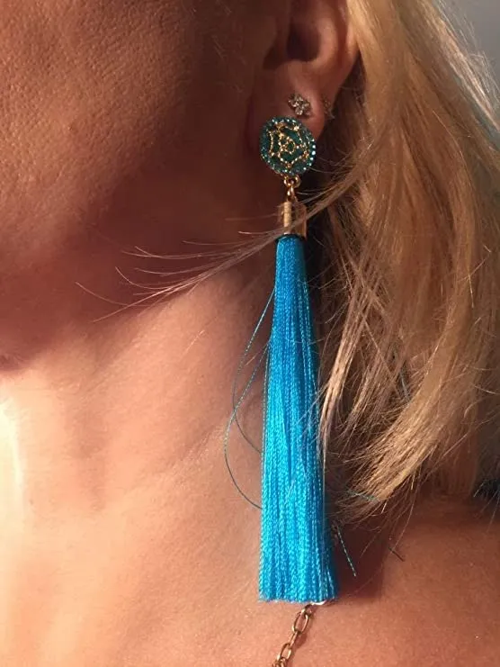 Elegant Boho Long Tassels Dangle Earrings