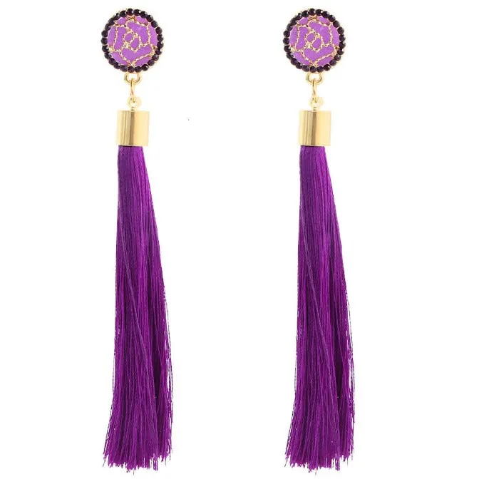 Elegant Boho Long Tassels Dangle Earrings