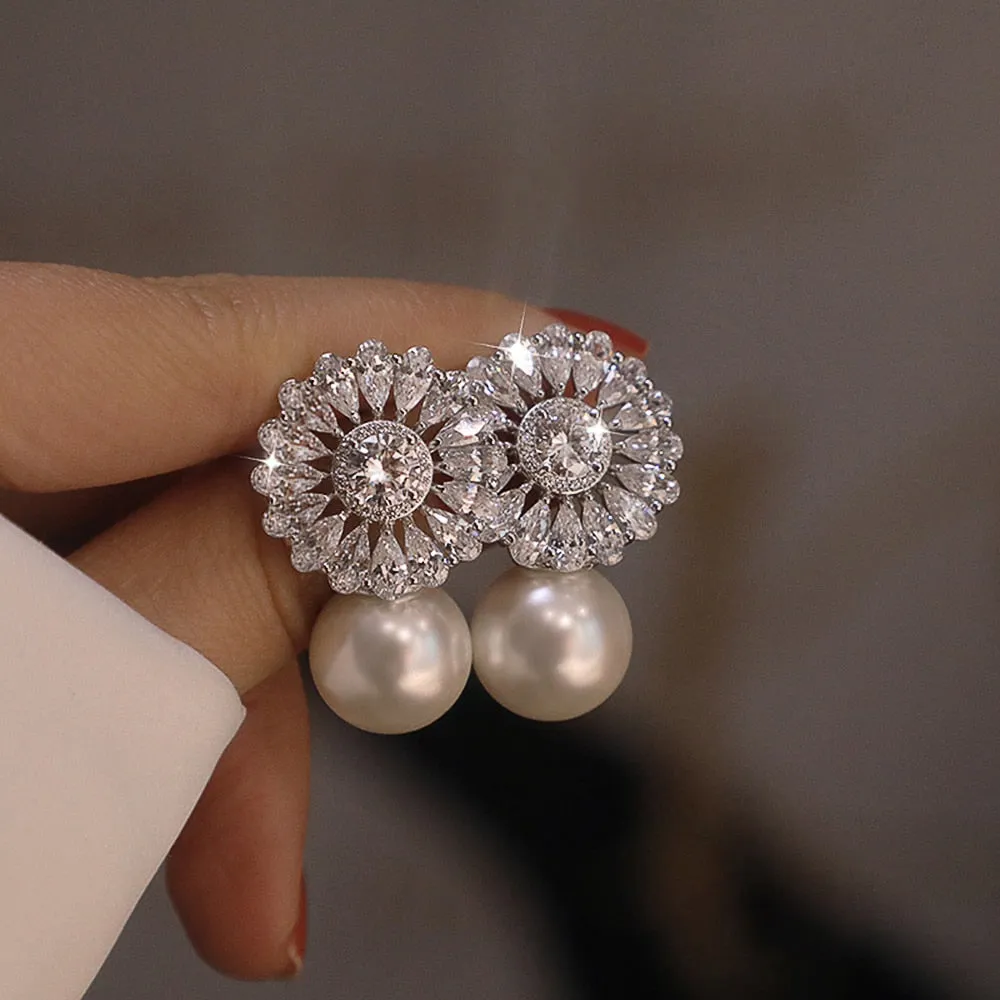 Elegant Bridal Wedding Earrings
