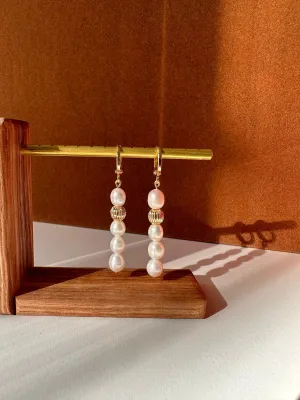 Elegant Earrings With Freshwater Pearls