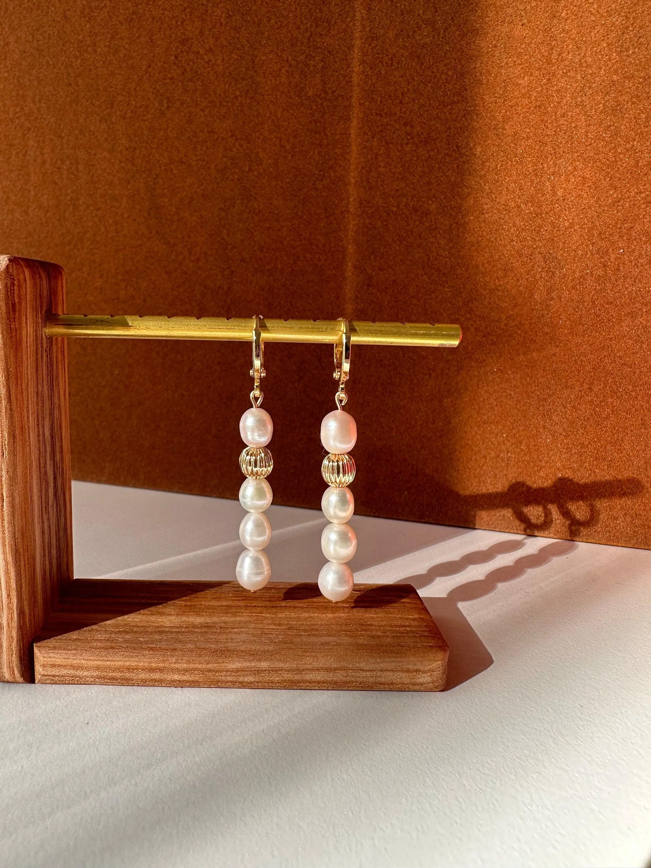 Elegant Earrings With Freshwater Pearls