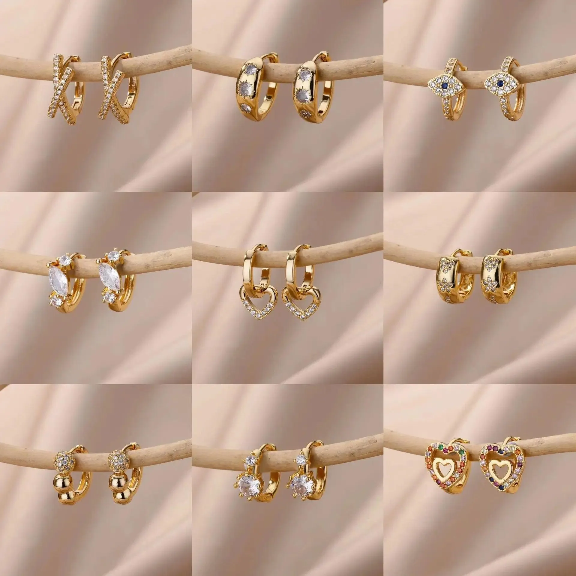 Elegant Minimalist Love Design Zircon Earrings