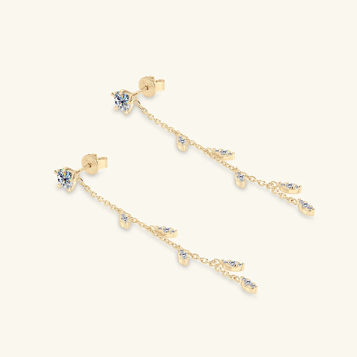 Elegant Moissanite Dangle Earrings