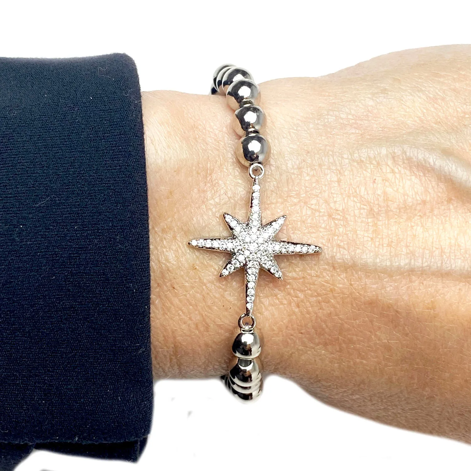 Elegant North Star CZ Bracelet