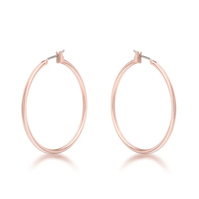 Elegant Rosegold Hoop Earrings