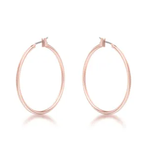 Elegant Rosegold Hoop Earrings
