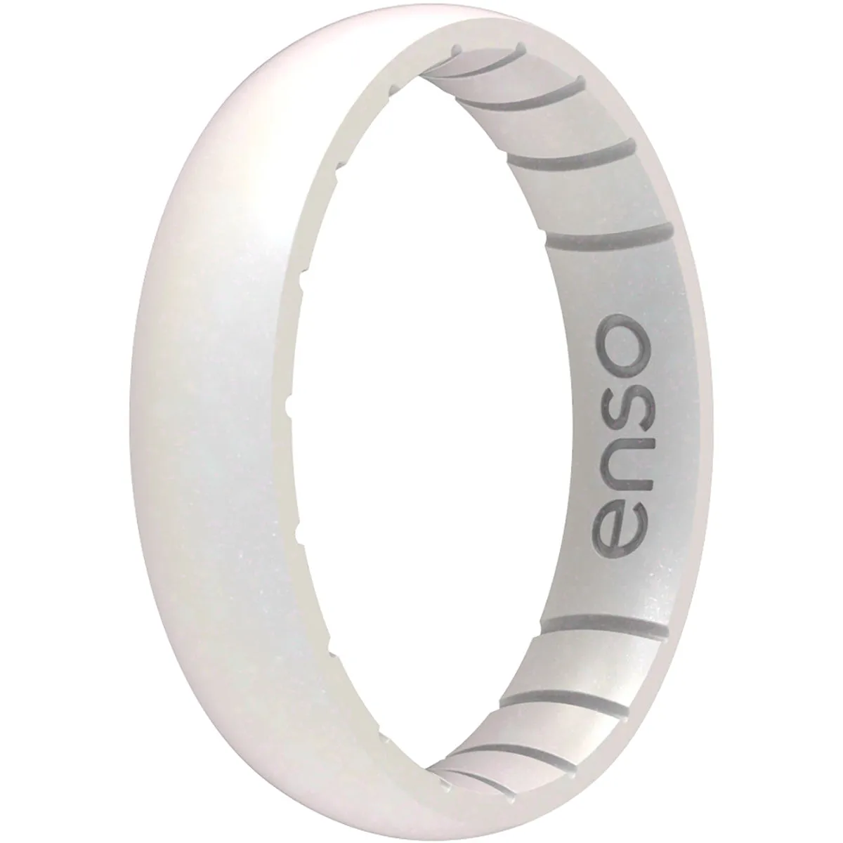 Enso Rings Thin Birthstone Series Silicone Ring - Opal
