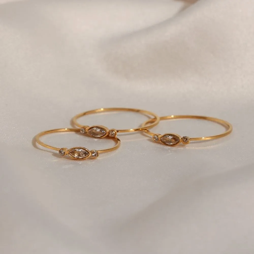 Evil Eye Dainty Gold Ring