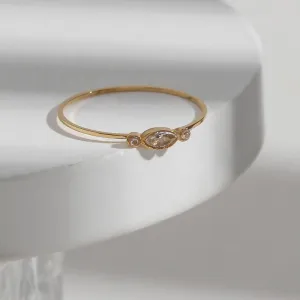 Evil Eye Dainty Gold Ring