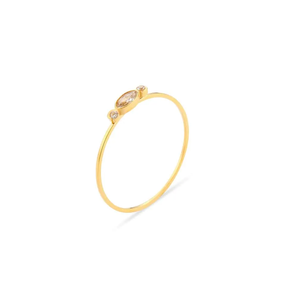 Evil Eye Dainty Gold Ring