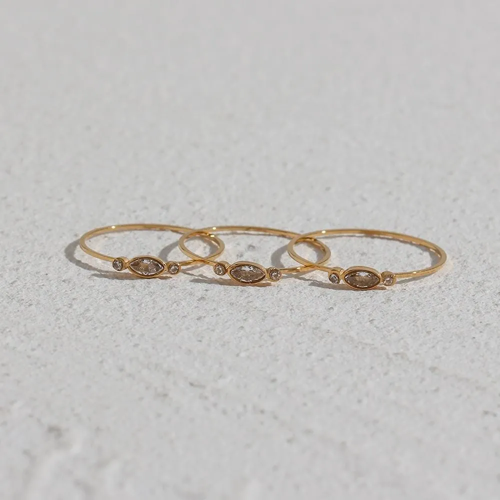 Evil Eye Dainty Gold Ring