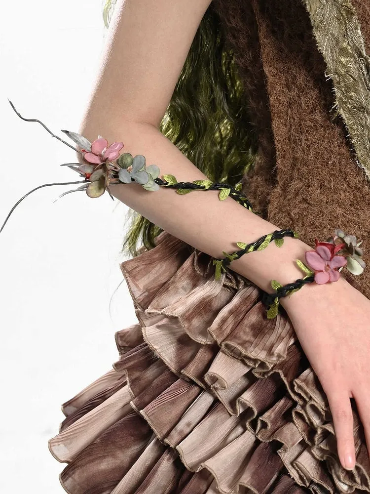 Floral Fairy Green Vines Bracelets
