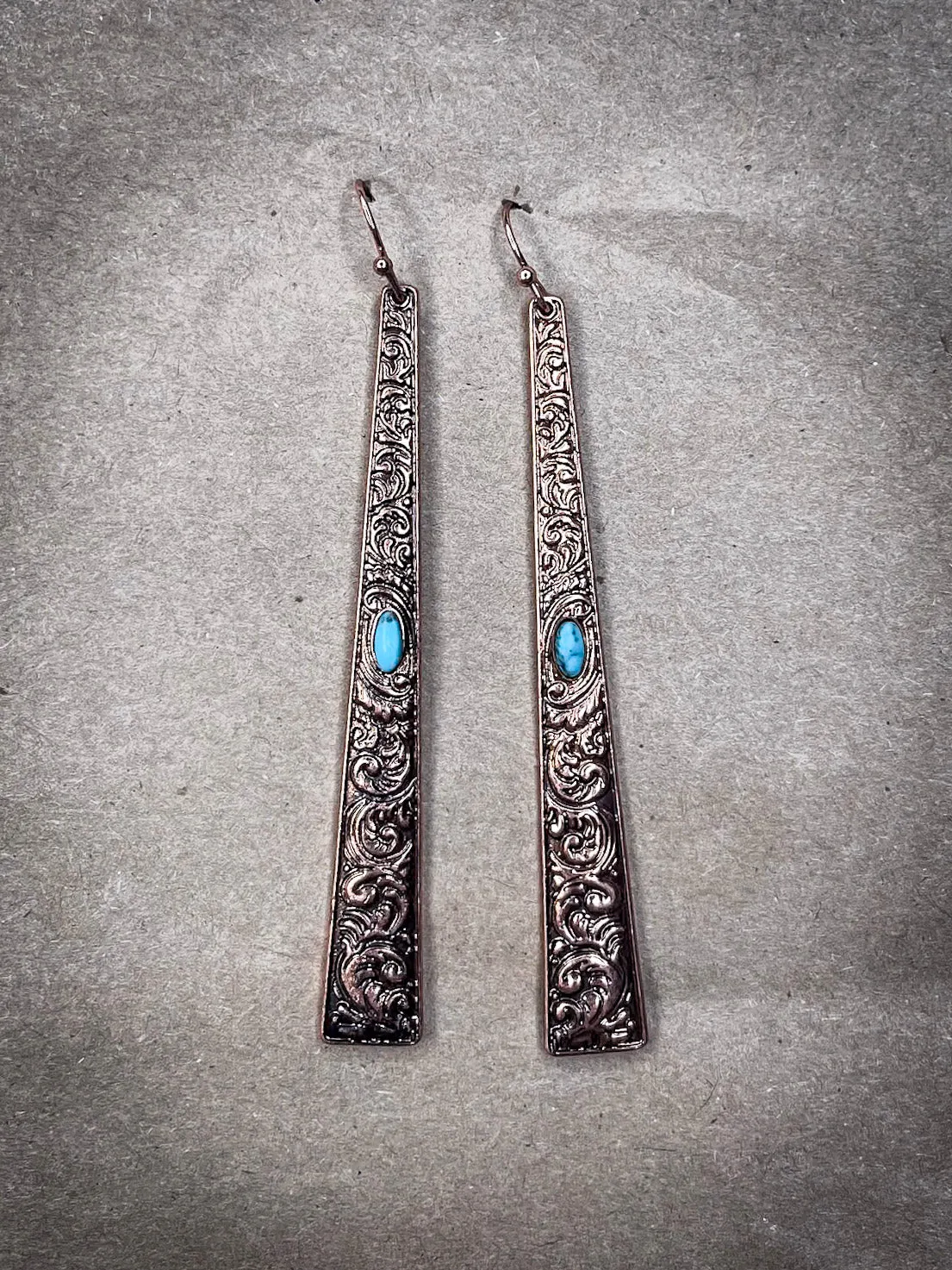 Frills Dangle Earrings - Copper