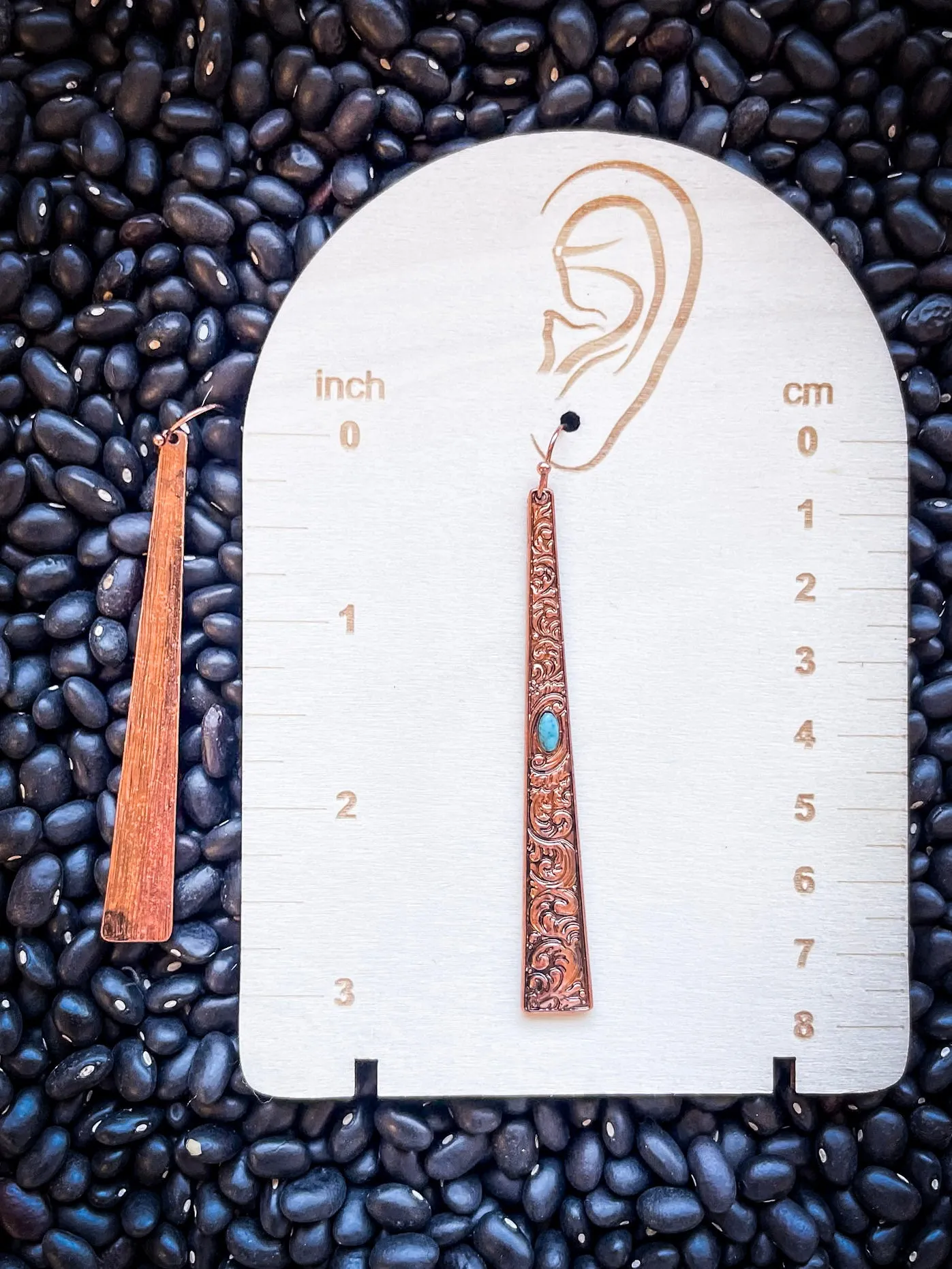Frills Dangle Earrings - Copper