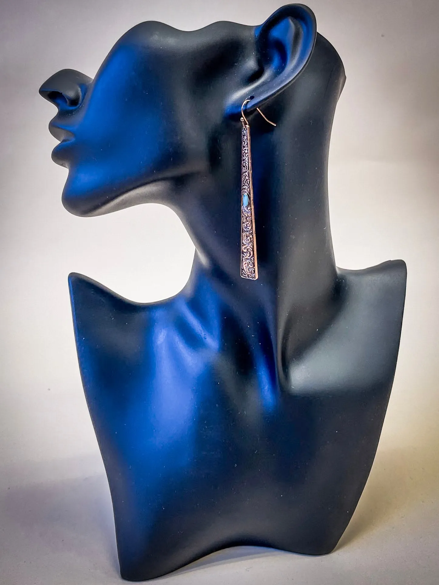 Frills Dangle Earrings - Copper